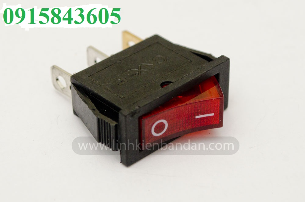 Bộ 3 Công tắc nguồn 3 chân  15A/220V (có đèn)