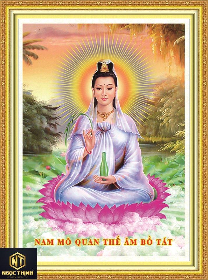 Tranh đính đá Quan Thế Âm Bồ Tát VS331 kt:75x55cm Giá rẻ