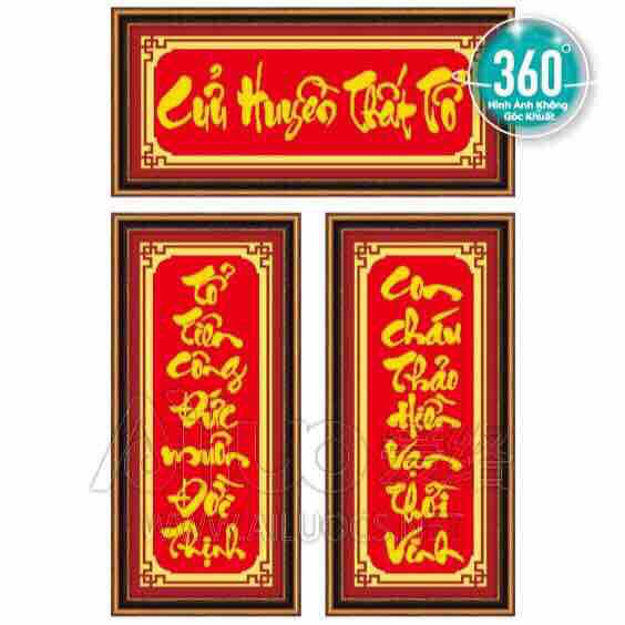 [HCM]Tranh đính đá chữ thư pháp Cửu Huyền Thất Tổ 77360