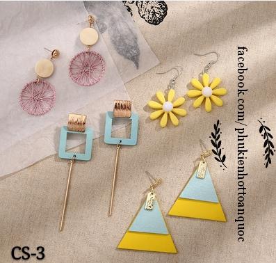 Set 4 đôi bông tai kiểu cách CS3