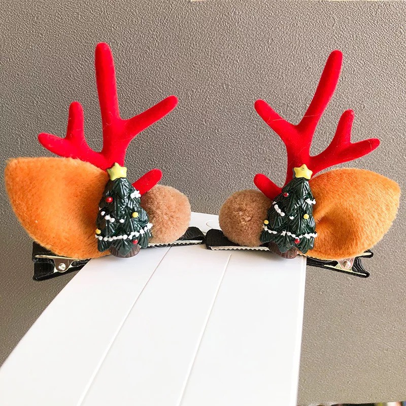 SET 2 KẸP TÓC NOEL GIÁNG SINH SIÊU XINH CHO BÉ GÁI