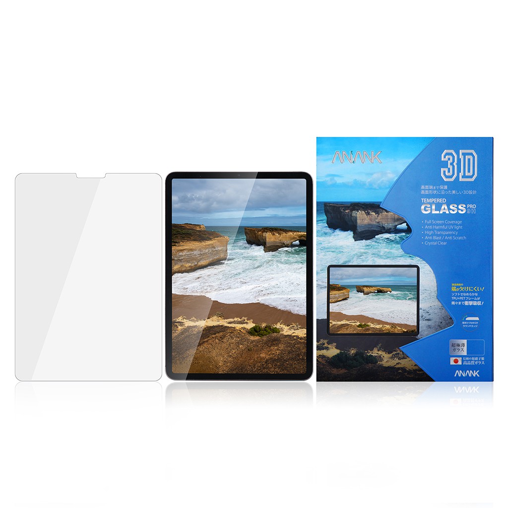 Kính cường lực anank 3d curved clear full glass ipad pro 12.9 / 11 / air 10.9 / 10.5 / 10.2 / 9.7 / mini 7.9