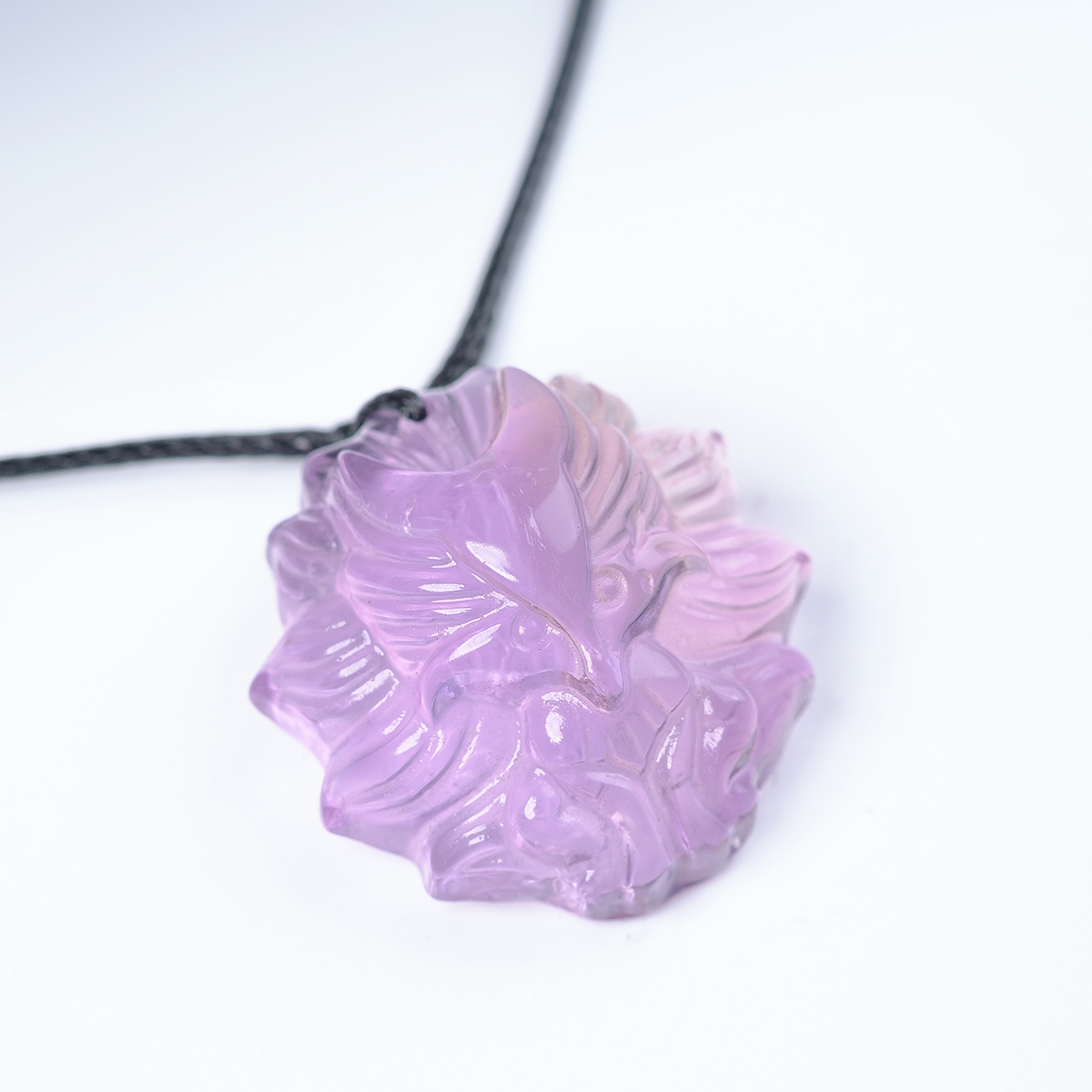 Mặt Đá Hồ Ly Chúa 9 Đuôi Đá Thạch Anh Tím Amethyst Thiên Nhiên