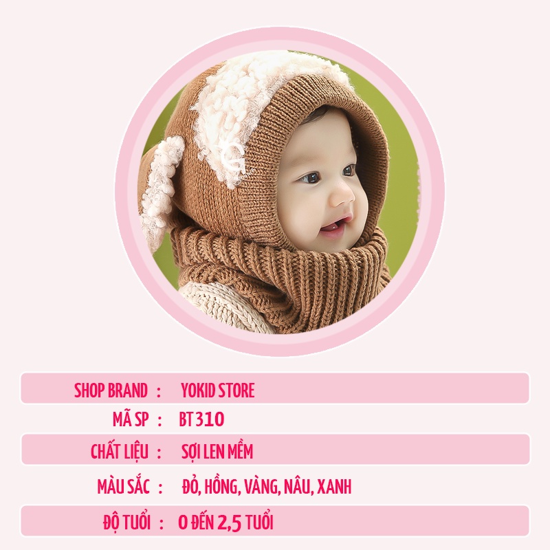 Mũ Len Tai Cừu Dễ Thương Ấm Áp Cho Bé