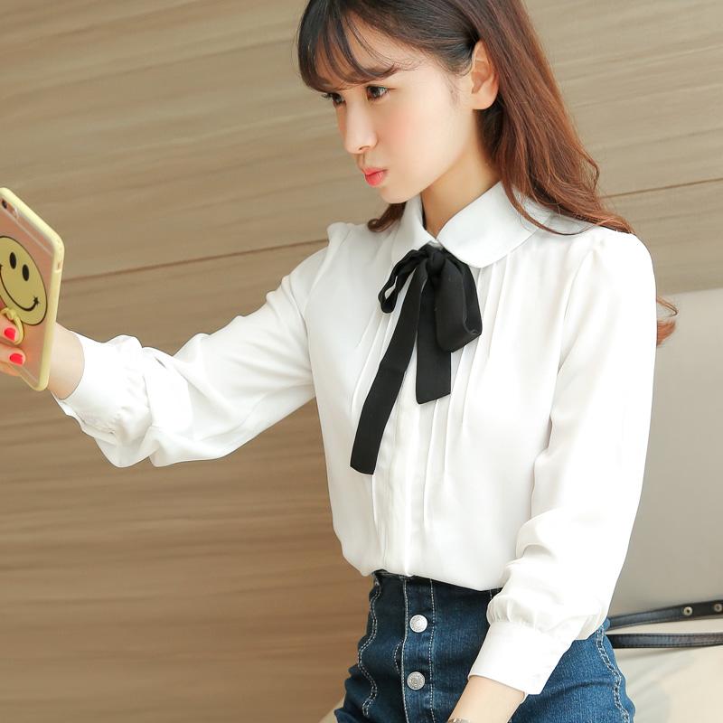 Sơ mi công sở cổ thắt nơ sm117