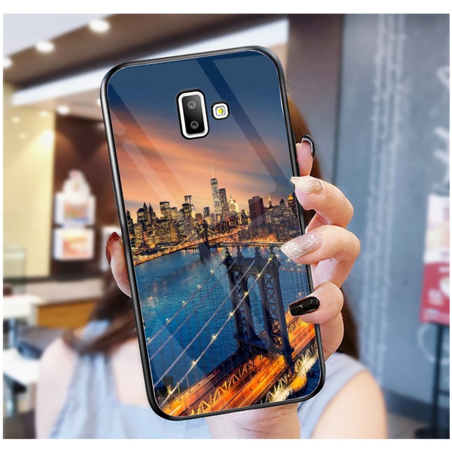 Ốp lưng samsung galaxy j6, j6 plus ốp kính bóng cao cấp mới ƞhất