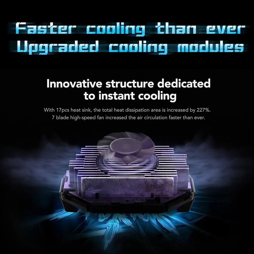[Chính Hãng] Quạt Tản Nhiệt Điện Thoại Black Shark FunCooler 3 Pro (Giảm nhiệt tới 30℃ • Ánh sáng RGB)