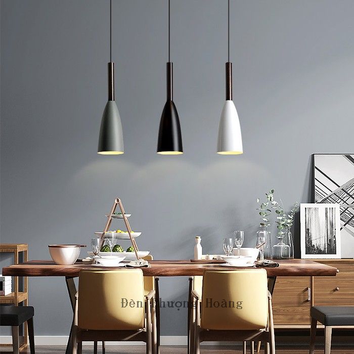 Đèn thả trang trí đui gỗ dễ thương nhiều màu (Chưa gồm bóng)