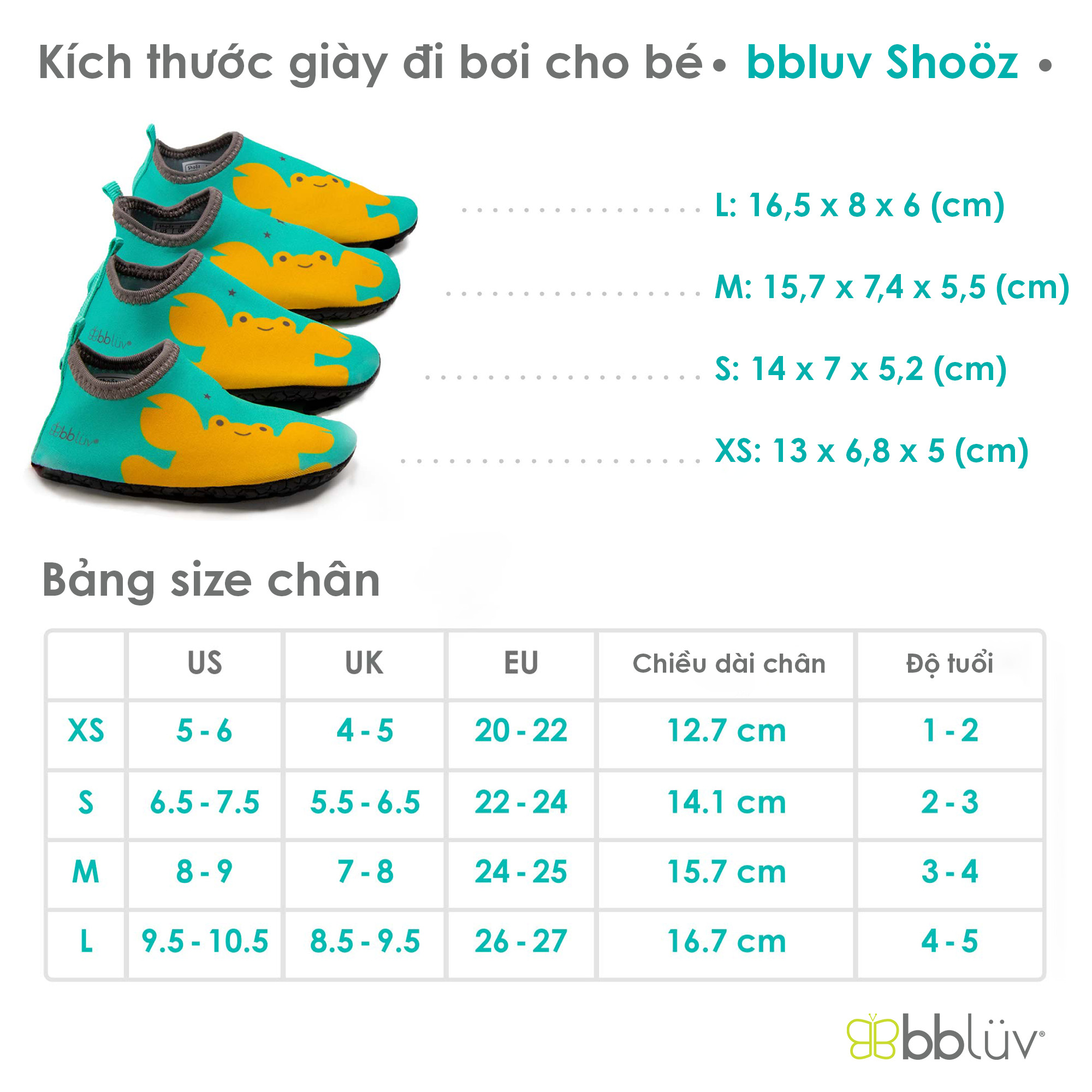 Giày đi bơi cho bé bbluv Shooz