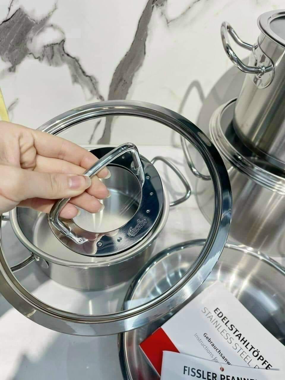 [Trả góp 0%][Hàng nội địa Đức] Bộ nồi Fissler Profi Original siêu cao cấp