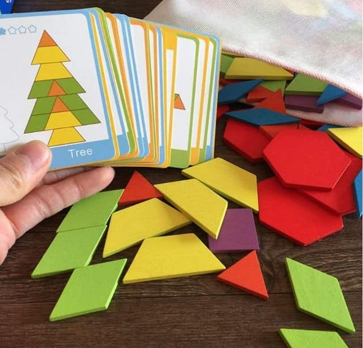 AIDS Montessori jigsaw thinking pattern block