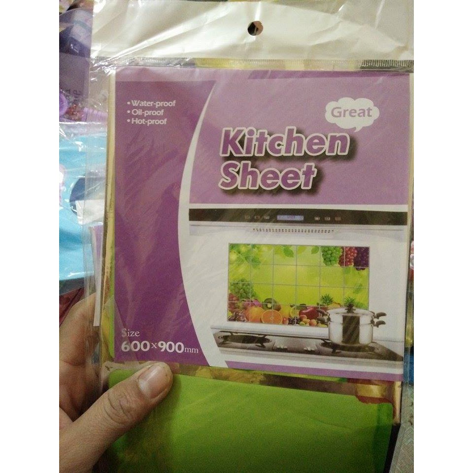 Dán bếp hình hoa quả/ củ quả ( giao hình ngẫu nhiên ) 60x90