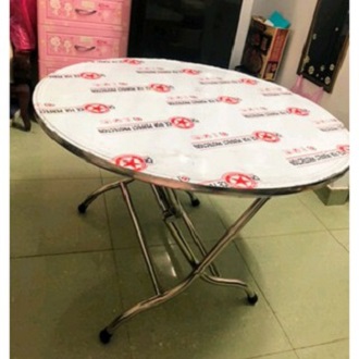 Bàn ăn inox 1m2 gấp gọn cho gia đình , đám tiệc