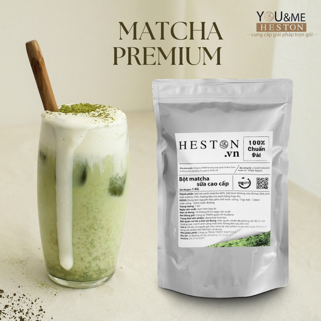 Bột trà xanh Đài Loan (bột sữa matcha)
