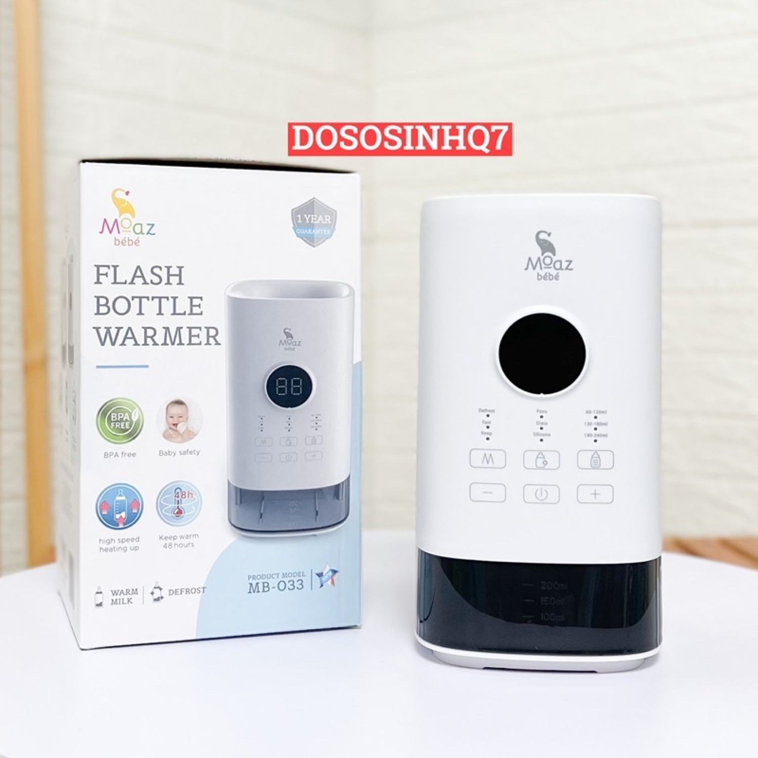 Máy hâm sữa thông minh siêu tốc Moaz BéBé MB033