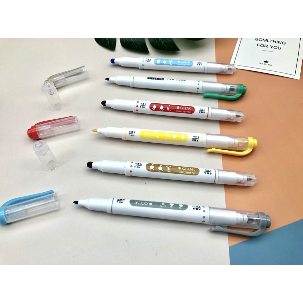 Bộ Bút Chấm Dot 2 Đầu 560- Gồm 6 Bút Nhiều Màu Sắc