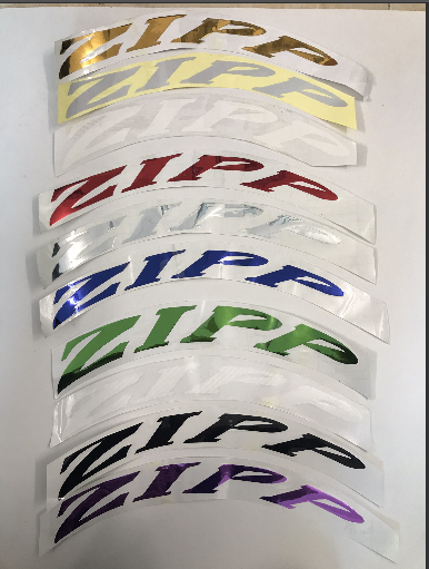 miếng dán xe, dán vành xe đạp chữ ZIPP