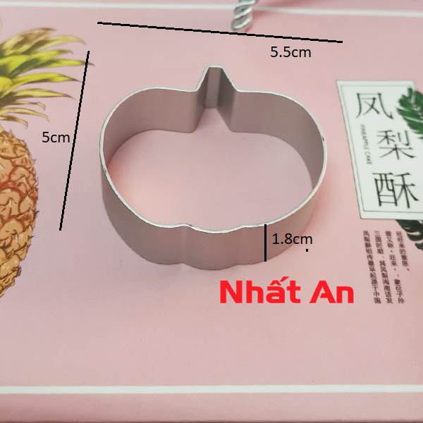 [HCM]KHUÔN NHẤN BÁNH DỨA CUTTER HÌNH BÍ NGÔ - HALLOWEEN.