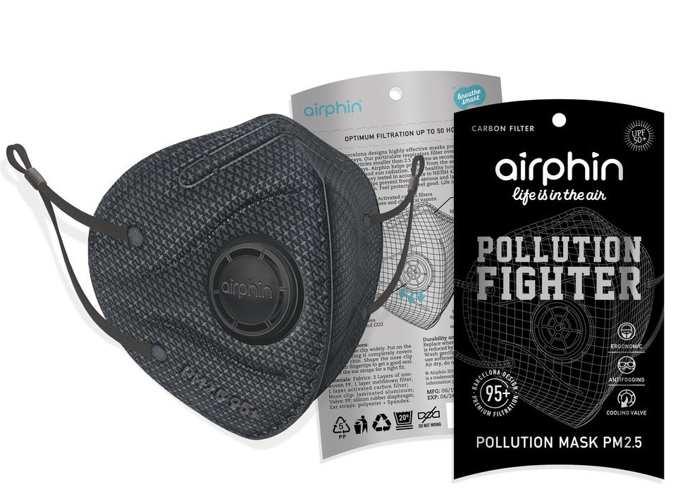 [HCM]Khẩu trang Airphin (size L) chống bụi mịn PM 2.5