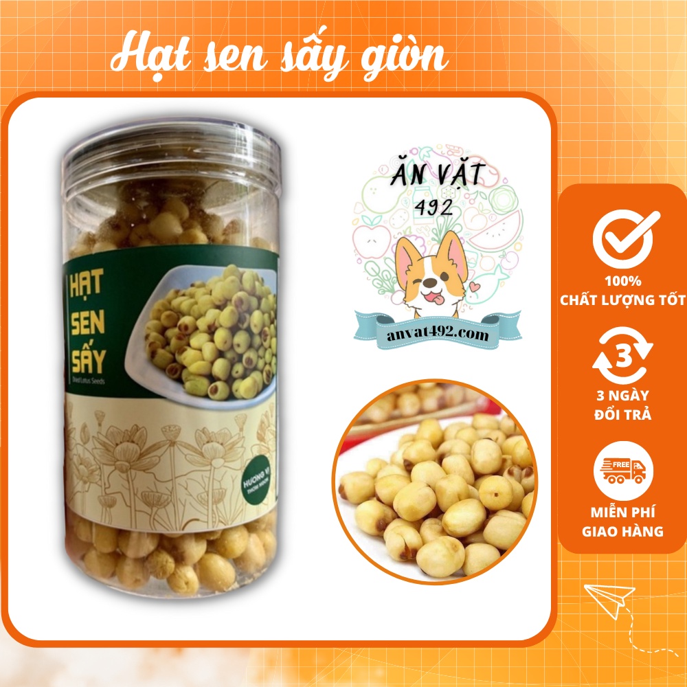 Hạt sen sấy giòn 300g - ăn vặt 492