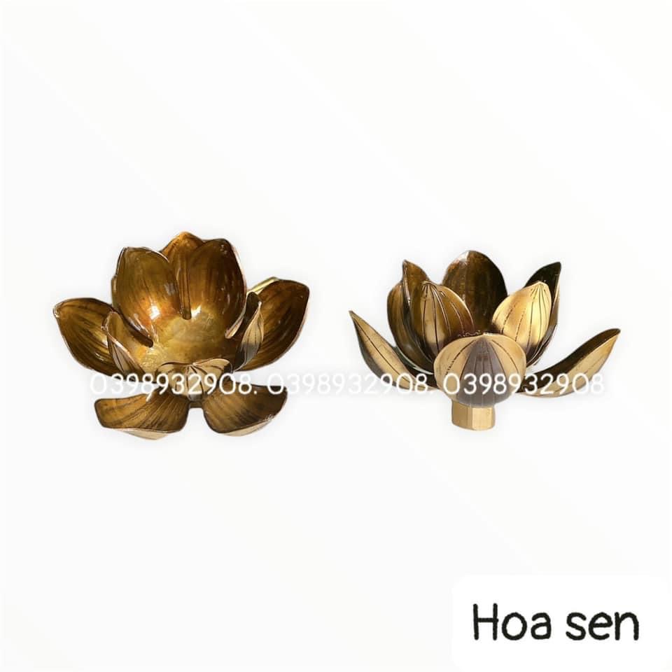 Hoa sen nến đồng chất liệu bằng đồng 100%