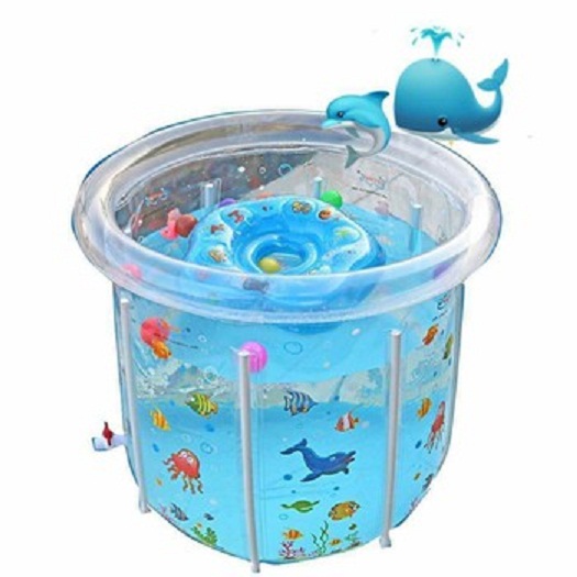 BỂ BƠI ĐỨNG CHO BÉ TẶNG PHAO ĐỠ CỔ