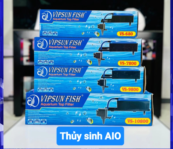 Bộ Máy Bơm Lọc Máng Hồ Cá VIPSUN VS - 388 - 680 - 7800 - 9800 - 10800 / Bộ Máy Lọc Nước Bể Cá VIPSUN FISH