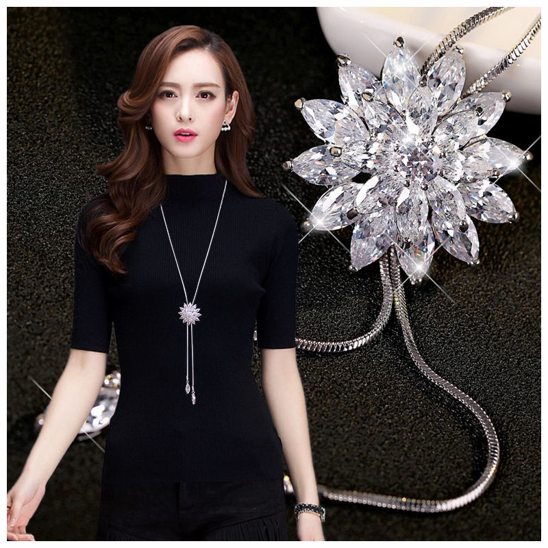 [HCM]Dây Chuyền Bông Tuyết Zircon  Phối Đồ Thời Trang Cao Cấp Hàn Quốc DCBONGTUYETZIRCON02