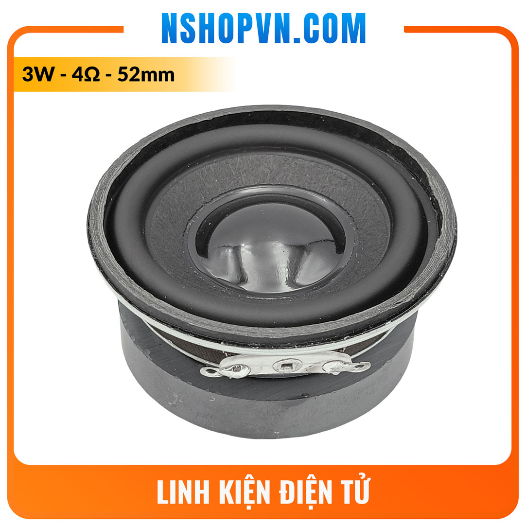 Loa toàn dải 3W 4Ohm đường kính 52mm âm thiên mid bass loa mini màng giấy