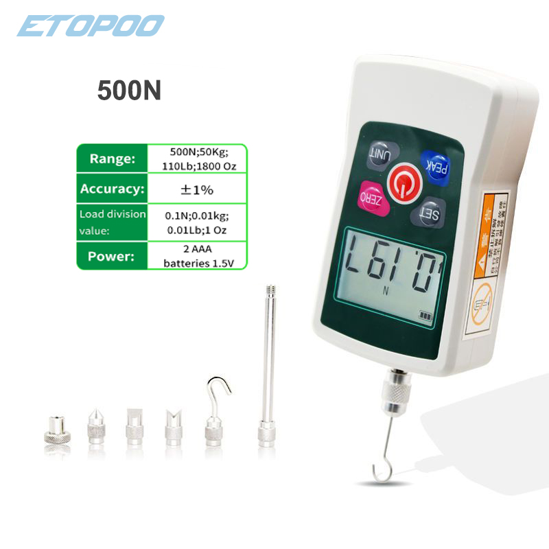 Mới kỹ thuật số đẩy kéo lực lượng đo di động lực kế đo độ chính xác cao kéo đo di động kéo Tester