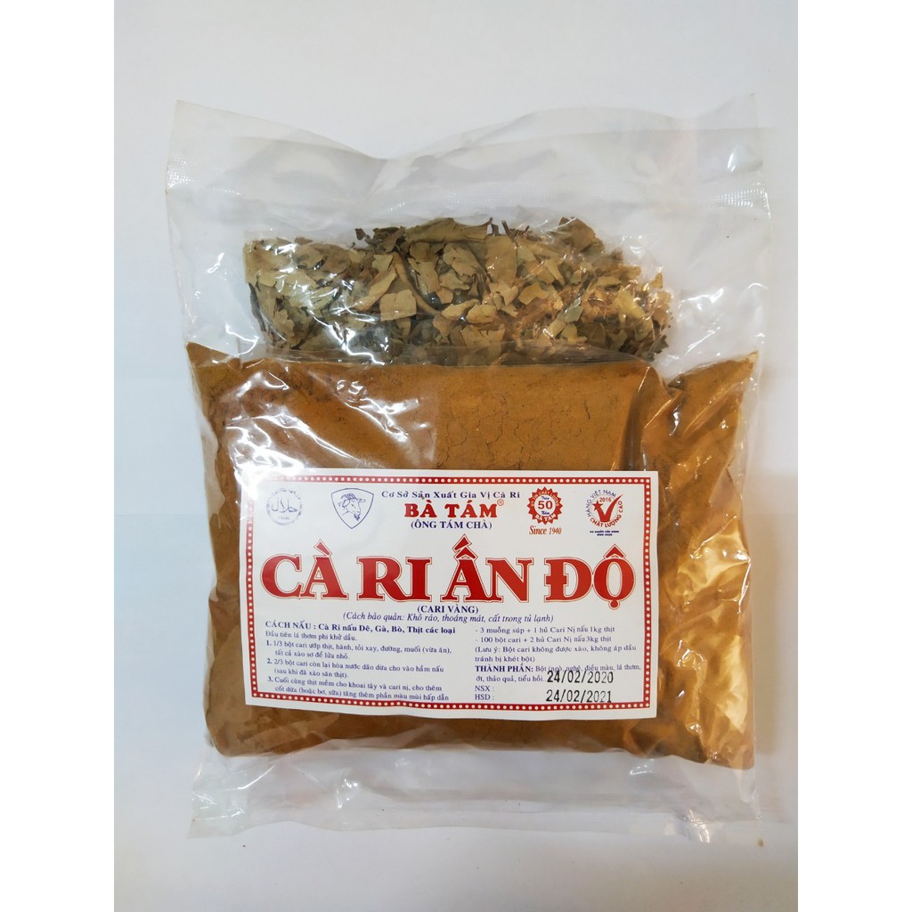 Bột Cà Ri Đặc Biệt 500gr/ Cary Powder/ Bột Cà Ry - Bà Tám Chà