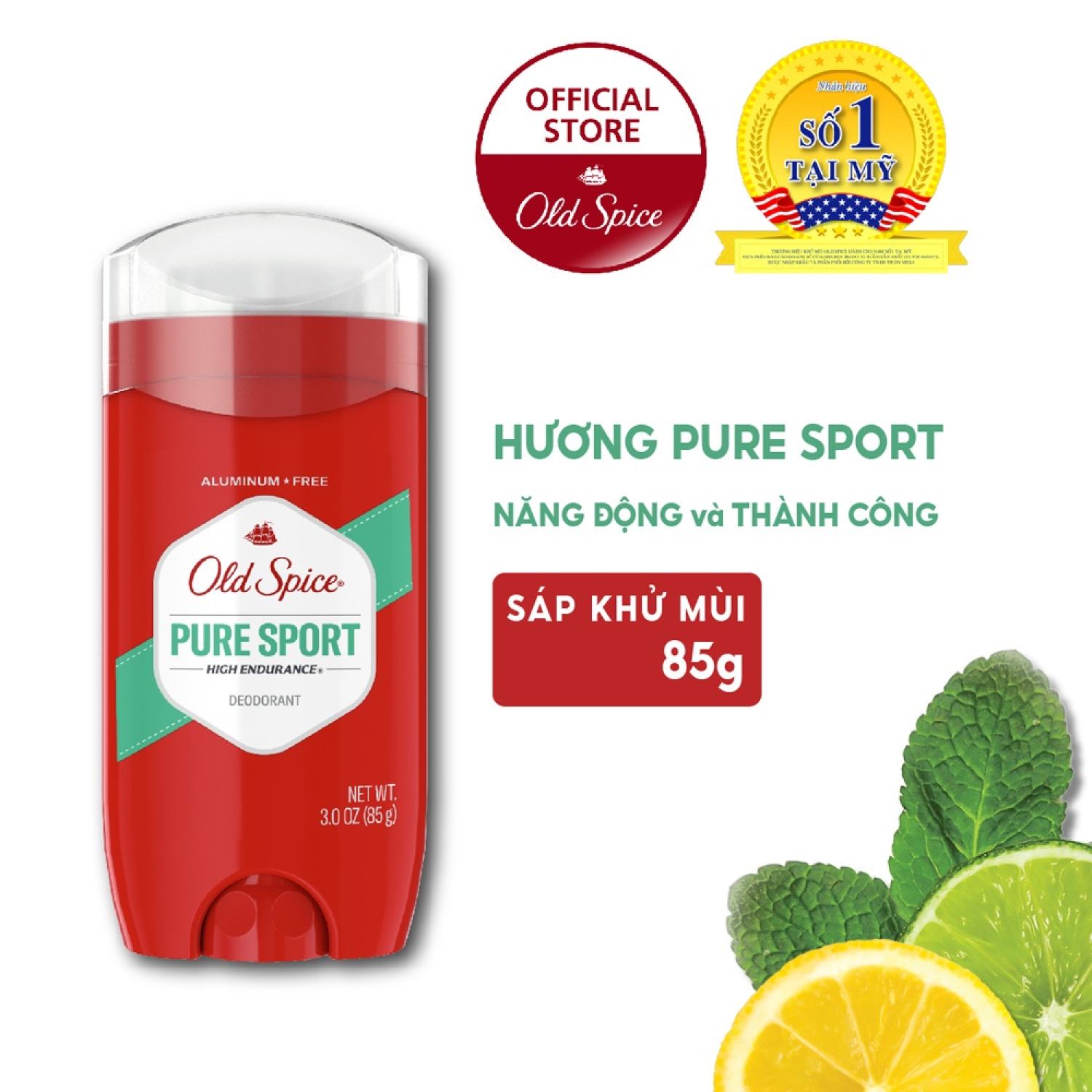 [Hàng Mỹ] Sáp - Lăn Khử Mùi Old Spice High Endurance Deodorant 85g