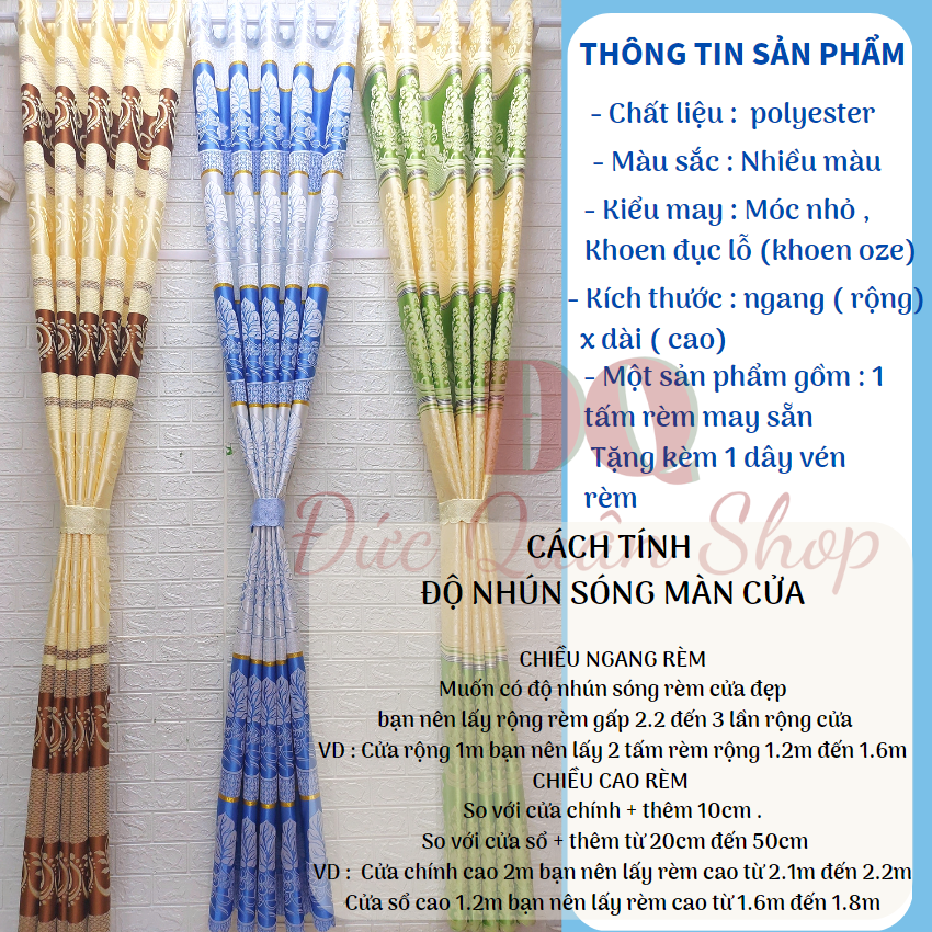 Rèm cửa Vải gấm dày mềm sang xịn ( size nhỏ)