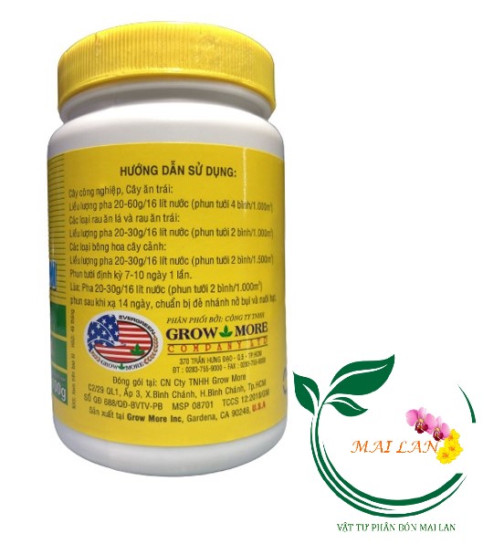 Phân Bón Lá Grow More NPK 6-30-30+TE - #407A# 100g
