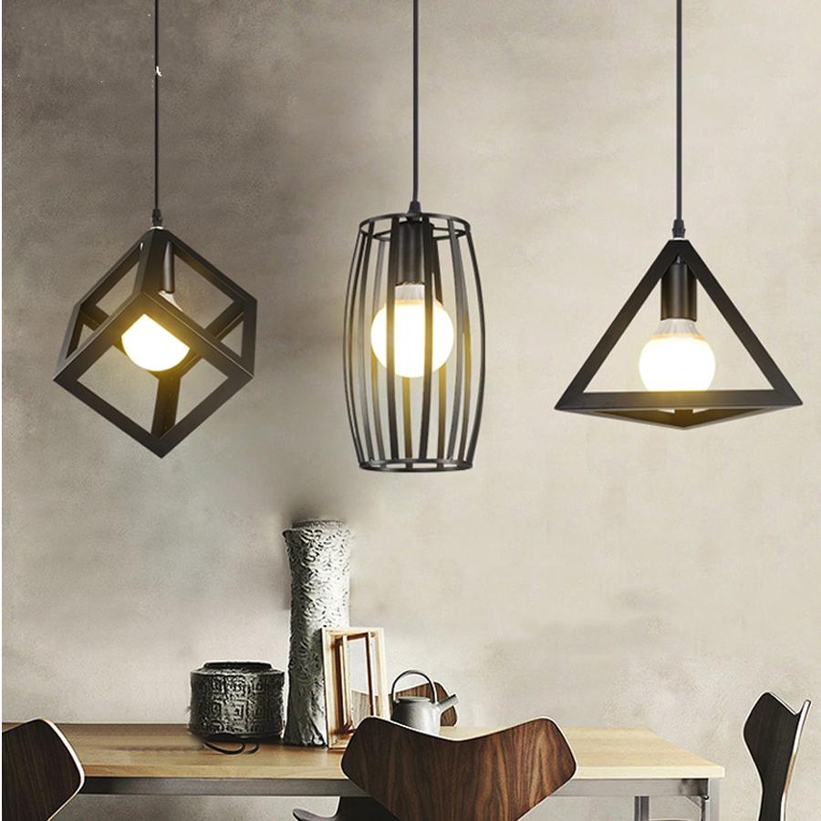 [HCM]BỘ ĐÈN THẢ 3 KHỐI HÌNH HỌC đã bao gồm bóng LED