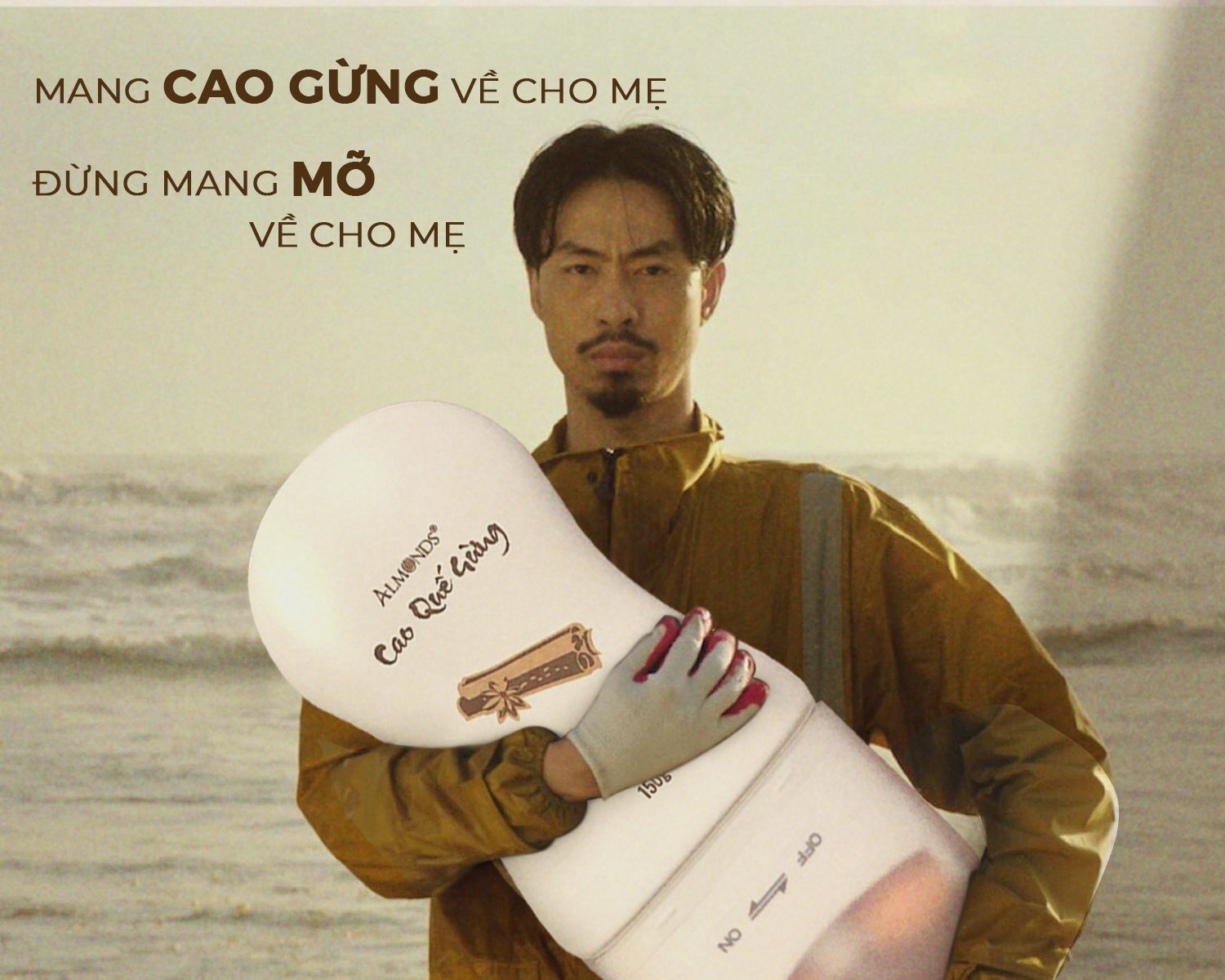 Cao quế rừng tan mỡ bụng Almonds 150g- tặng đai nịt bụng