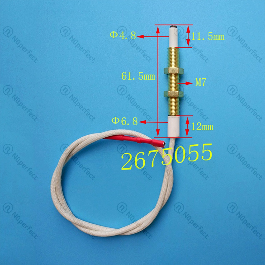Kim sứ/Dây kim sứ đánh lửa, cảm ứng đa năng bếp ga âm dương dài 38~58cm Ø7 -sử dụng điếu gang