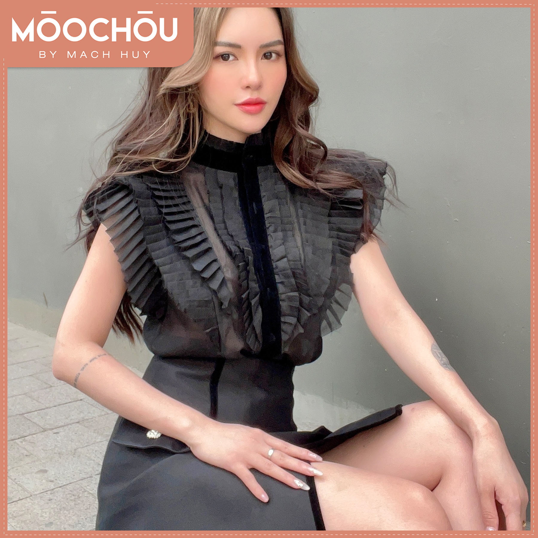 ÁO SƠMI KIỂU THANH LỊCH GRACE TOP - MOOCHOU