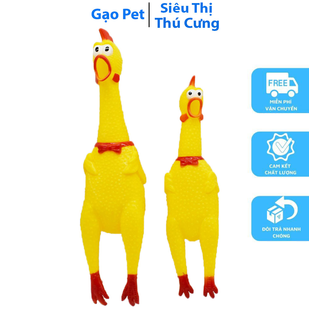 [Hoàn Tiền 10%] Đồ Chơi Con Gà Cho Chó Mèo Chơi Giảm Stress Kích Thước 30cm