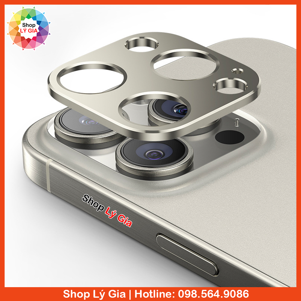 Khung viền kim loại bảo vệ camera cho iPhone 15 Pro Max/14 Plus/13 Pro Max/13 Mini/12/12 Pro Max/11/11 Pro Max