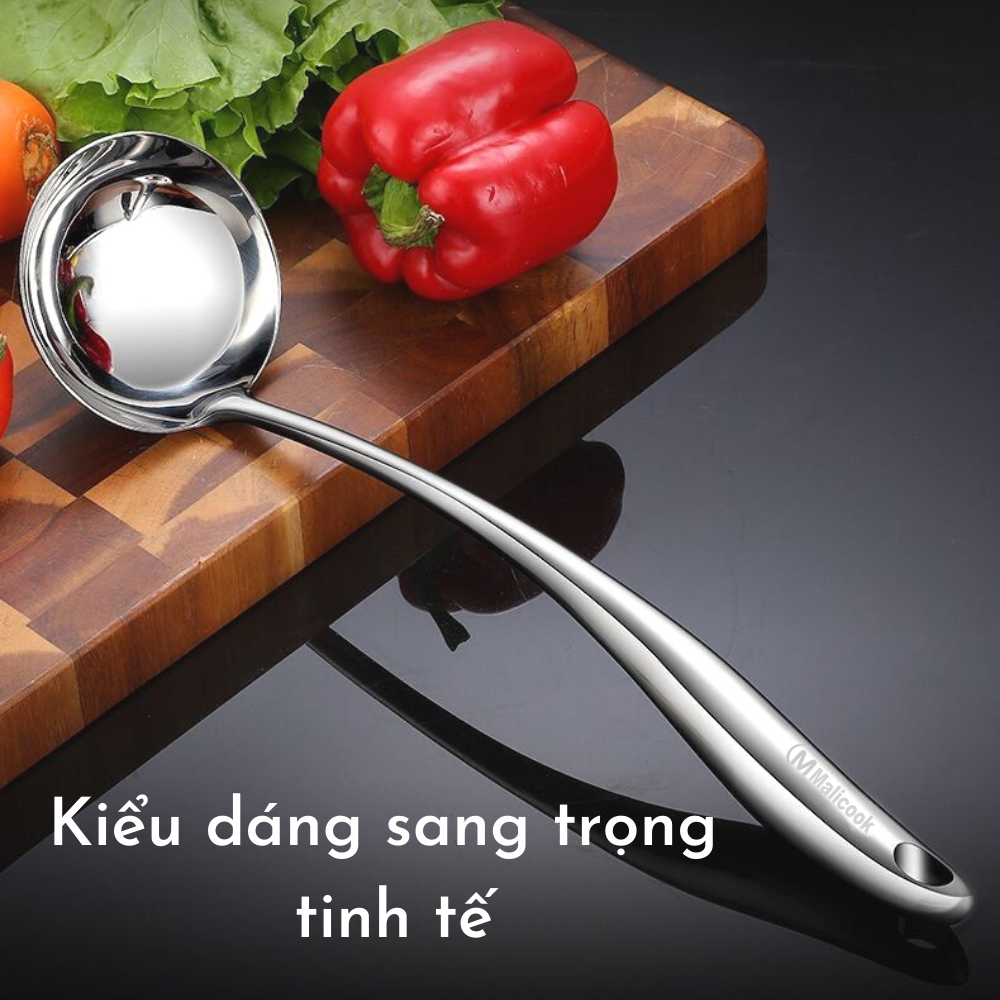 Muôi Canh, Lẩu Inox 304 Cao Cấp Malicook ( Muôi Thủng - Muôi Canh )[ XẢ KHO - FREESHIP]