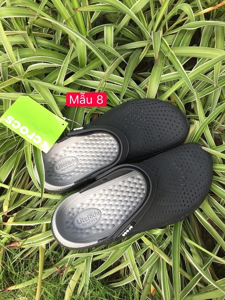 Dép sục crocs nam nữ literide clog đen xám - dép cá sấu - dép crocs - dép sục - dép nam - dép nữ - dép quai hậu nữ - dép cross - dép sandal nữ - dép quai hậu nam - dép quai hậu - dép cặp - dep suc - dep crocs
