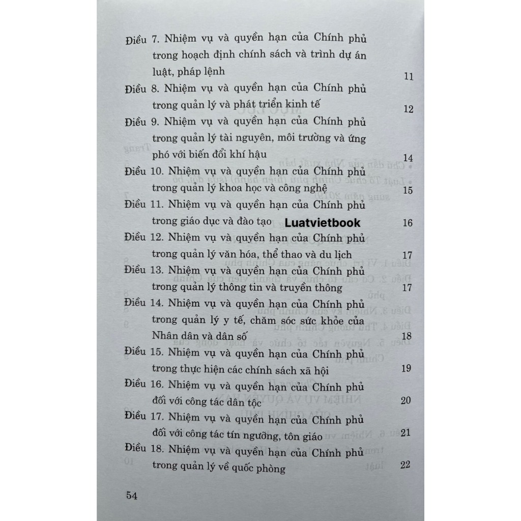 Luật Tổ Chức Chính Phủ ( sửa đổi, bổ sung năm 2019, 2023)