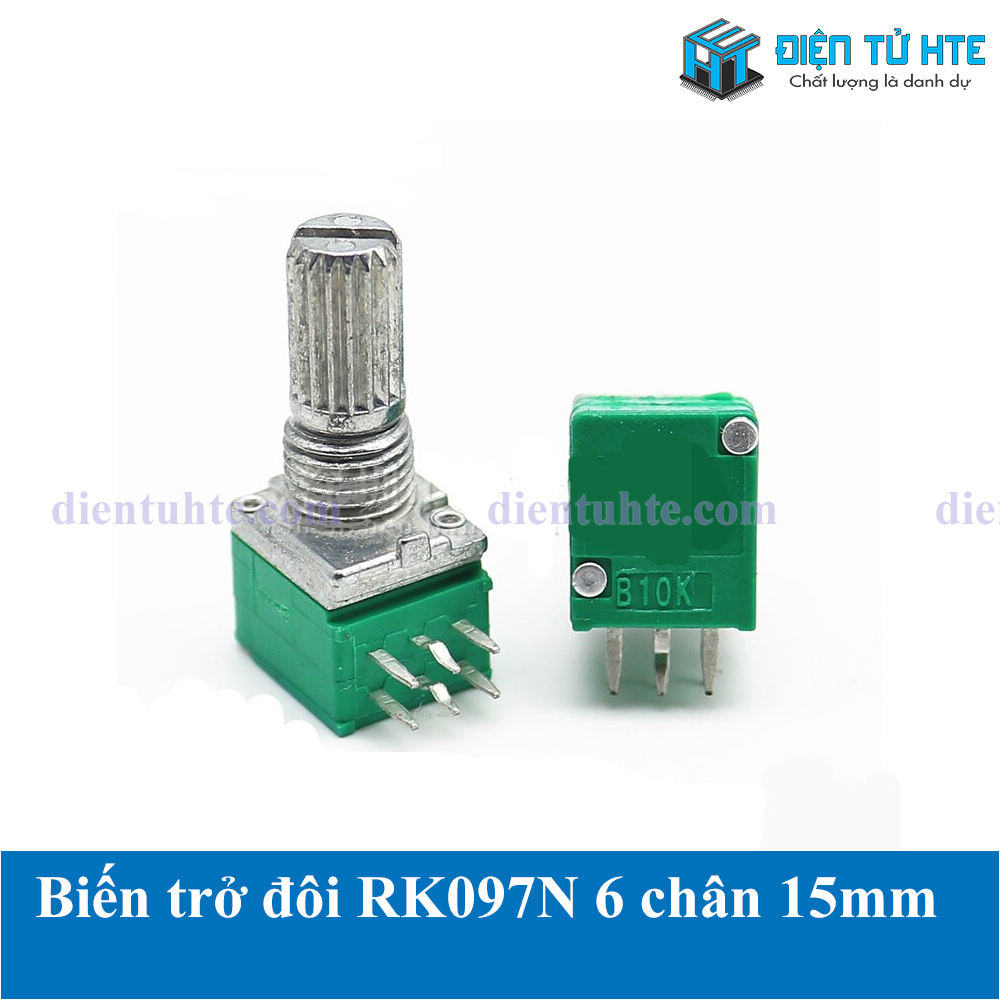 Combo 2 Biến trở Volume đôi RK097G 6 chân 15mm