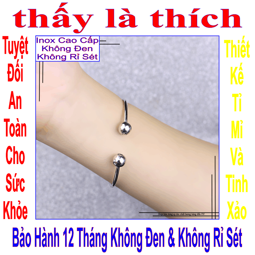 Nhẫn nữ inox Thấy Là Thích kiểu trơn 2 đầu bi ( Tự thu lớn nhỏ theo ngón tay ) - Cam kết 1 đổi 1 nếu hoen , gỉ sét