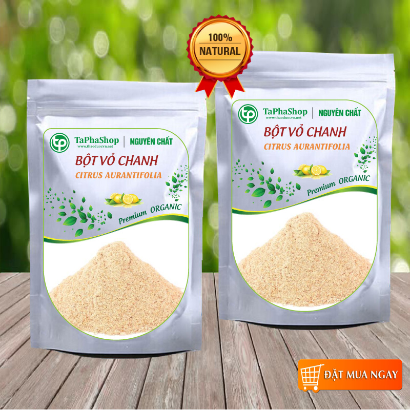 Bột vỏ chanh nguyên chất túi nhỏ loại 100g - Thảo Dược Tấn Phát
