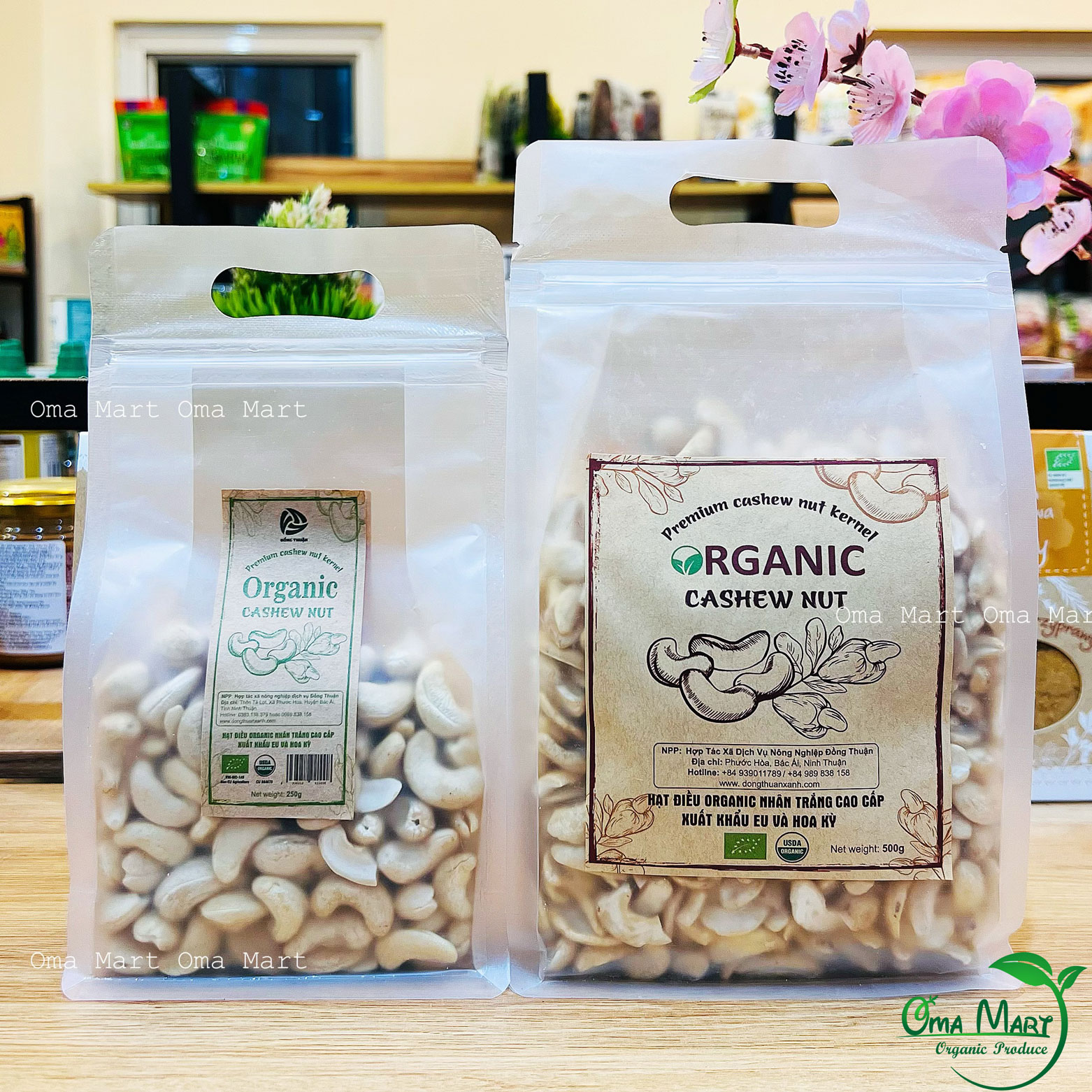 Vietnamese organic white synthetic cashew (250g, 500g and 1kg)