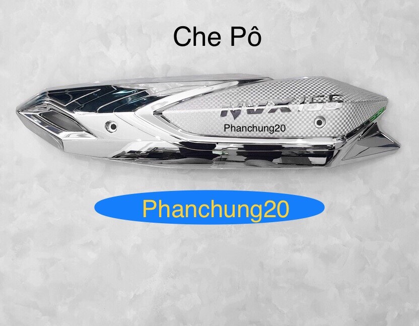Ốp che pô dùng cho đời xe nvx 2016 2017 2018 2019 2020 crom