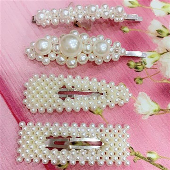 KẸP TÓC NỮ ĐÍNH NGỌC TRAI KIỂU HÀN QUỐC