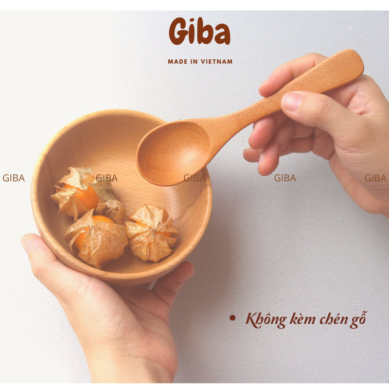 Muỗng Gỗ Dài Dùng Cà Phê Trà - Giba